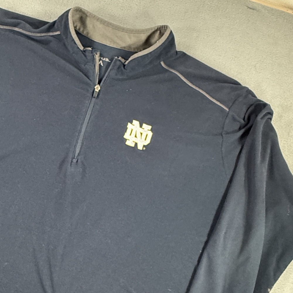 Notre Dame Fighting Irish Quarter Zip Antigua Men's 5XL‎ Navy Blue NCAA